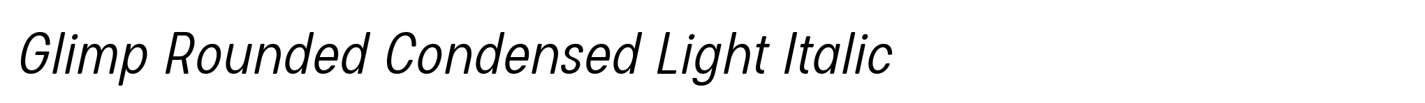 Glimp Rounded Condensed Light Italic image